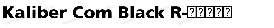 Kaliber Com Black R字体转换